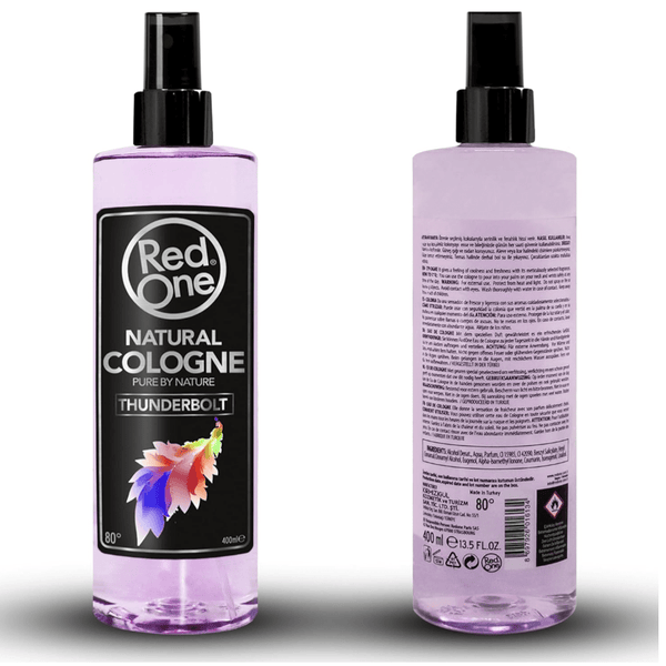 RedOne Natural Cologne Spray Thunderbolt 400ml - Refreshing Post-Shave Experience