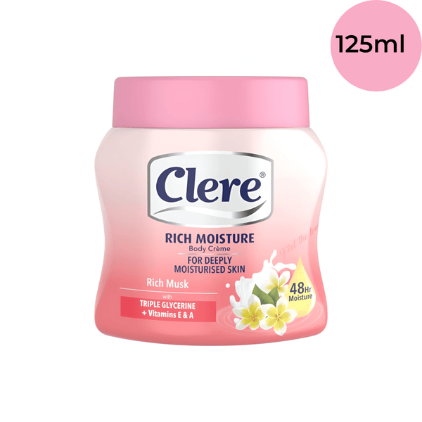 Clere Luxurious Musk Body Crème for Soft and Smooth Skin - Triple Glycerine and Vitamin Enriched for Lasting Hydration