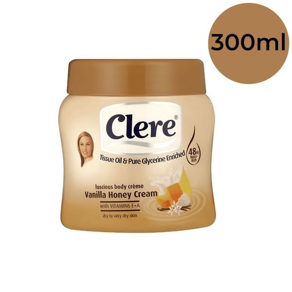 كريم الجسم كلير برائحة الفانيليا والعسل - ترطيب يدوم 48 ساعة بتركيبة غنية بالعناصر الغذائية ورائحة رائعة