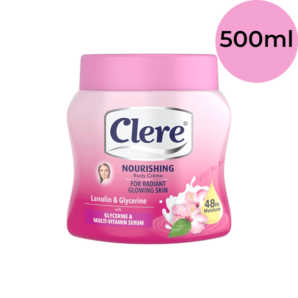 Clere Body Cream with Lanolin, Triple Glycerine, and NutriMoist - Deep Moisturization for Smooth and Soft Skin