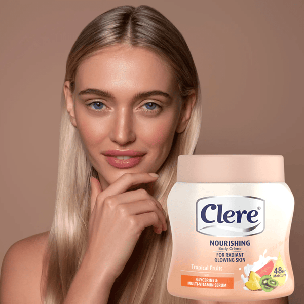 Clere Nourishing Tropical Fruit Body Crème - Limited Edition with Citrus, Coconut, and Tropical Scents for Lasting Hydration