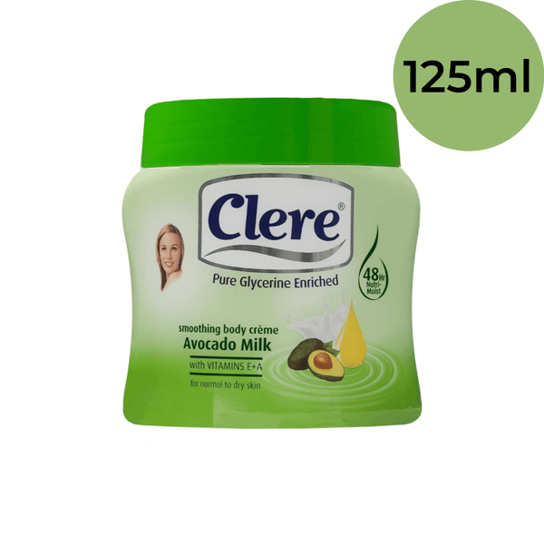 Clere Smoothing Avocado Milk Body Cream - Enriched with NutriMoist for 48-Hour Hydration and Softness