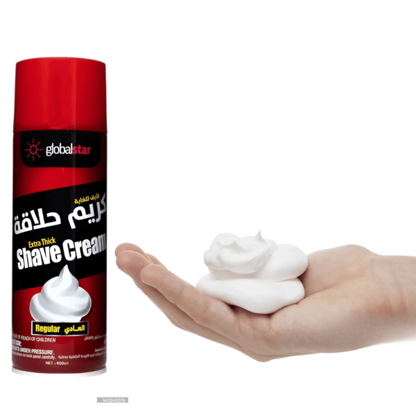 Globalstar Extra Thick Shaving Cream 400ml – Enriched with Chamomile & Witch Hazel for Ultimate Protection