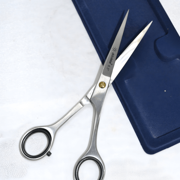Globalstar Professional Barber Scissors 6.5'' - Stainless Steel Hair Cutting Shears with Rubber Grip