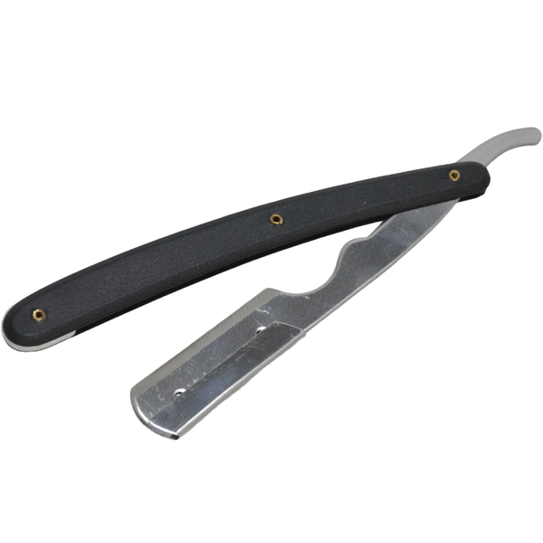 Globalstar Professional Straight Razor with Black Handle - Precision Shaving Excellence