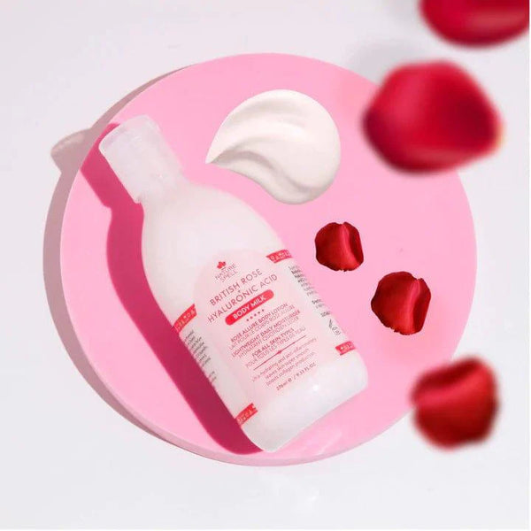 Nature Spell British Rose + Hyaluronic Acid Body Milk 276ml - Awarid UAE