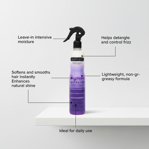 Morfose Supreme 2 Phase Conditioner 400 ml â€“ Leave-In Two-Phase Conditioner for Deep Moisture, Shine & Hair Repair