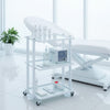 Globalstar 3-Tier Salon Trolley – White Metal Frame with Fixed Shelves for Efficient Salon and Spa Organization