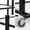 Globalstar 3-Tier Salon Trolley – Sturdy Black Metal Frame with Adjustable Shelves for Versatile Salon Storage