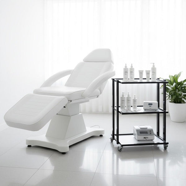 Globalstar 3-Tier Salon Trolley – Sturdy Black Metal Frame with Adjustable Shelves for Versatile Salon Storage